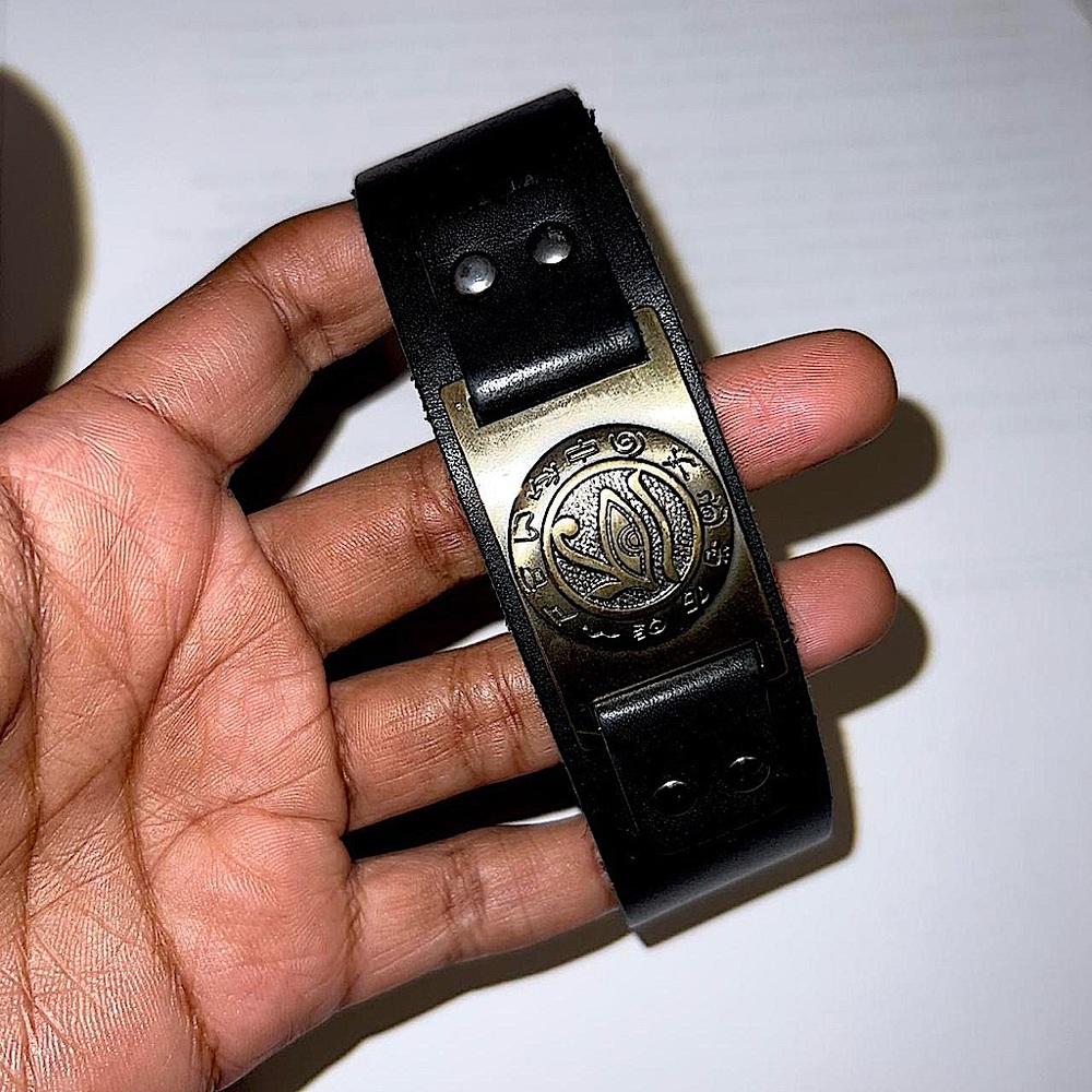 Yik Fung Leather Eye of Ra” Bracelet